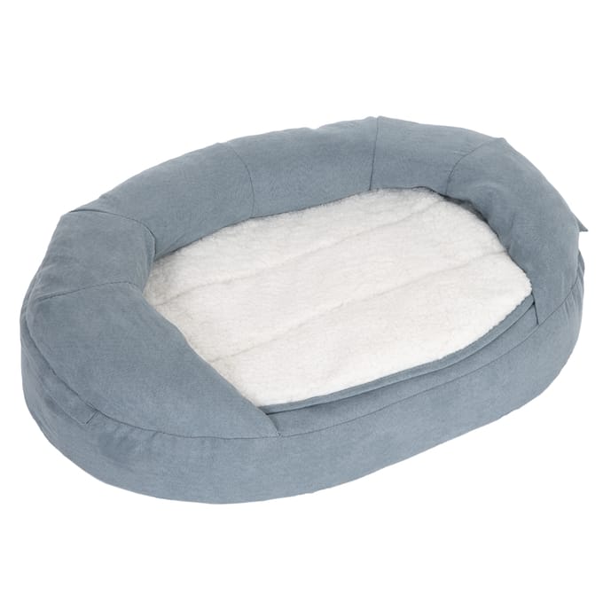 - S: L 72 x B 50 x H 20 cm - Hondenbank Memory Ovaal Grijs
