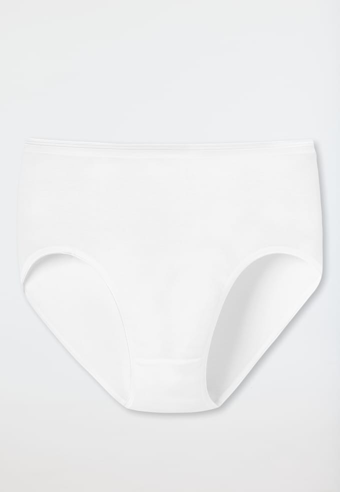 Schiesser Luxury Taille Dames Slip - Wit - Maat 48