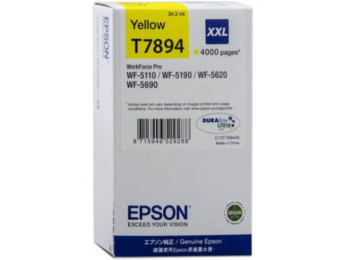 Epson T7894 inktcartridge geel extra hoge capaciteit (origineel)