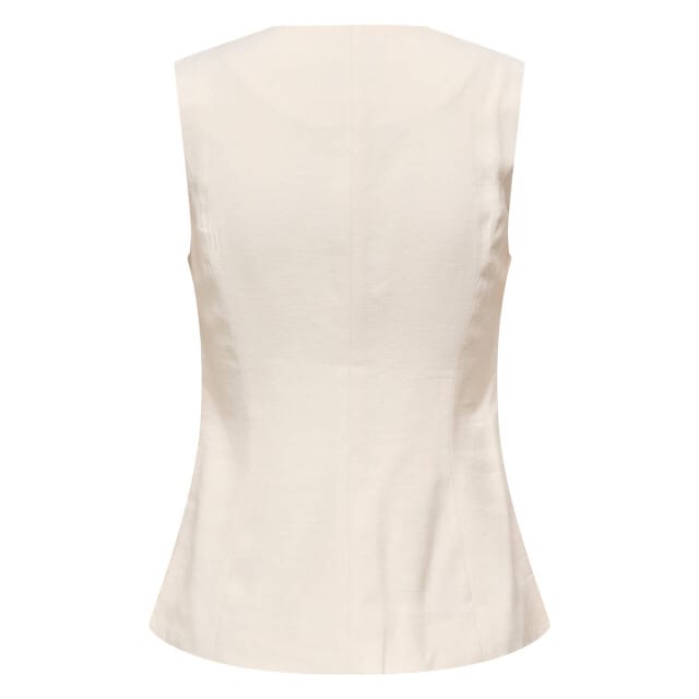 Only witte dames vest   V-hals   Slim Fit   Knoopsluiting   Duurzaam   Mouwloos Wit 36