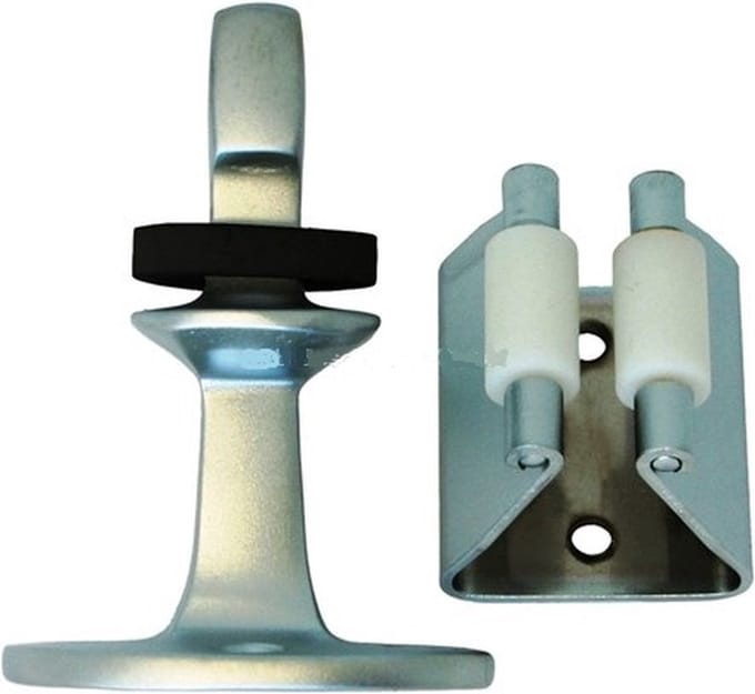 Deurvastzetter - Deurklem - 70mm - Messing mat chroom - S&B - 253101.9