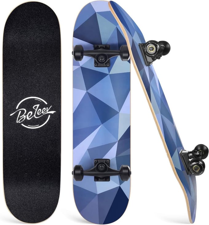 Compleet Skateboard 31 inch Dubbele Kick Concave Cruiser voor Beginners en Gevorderden