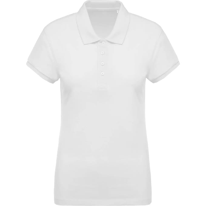Biologische herenpolo 'Bio Pique' korte mouwen White - L