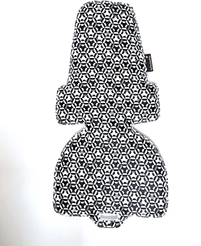 Kussen inlay geometric voor de bobike mini fietsstoel - grey - waterafstotend - bobike mini - fietsaccessoires