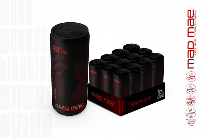 Mad Mae T-nergy Drink - Original - 100% Natural Energy Drink - (12x250 ml)