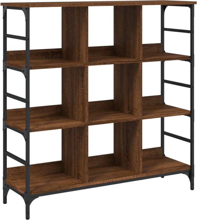 vidaXL - Dressoir - 102x32x103,5 - cm - bewerkt - hout - bruin - eikenkleur