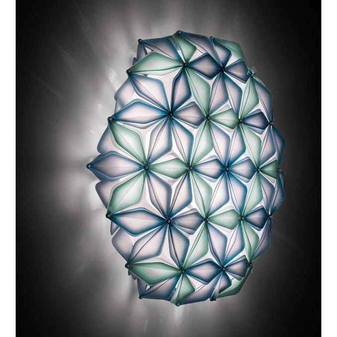 Slamp La Vie L plafondlamp, breedte 71 cm, blauw