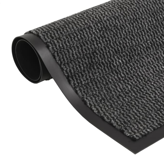 vidaXL - Droogloopmat - rechthoekig - getuft - 60x90 - cm - antraciet