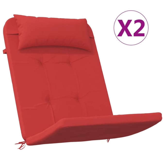 vidaXL Stoelkussens 2 st Adirondack oxford stof rood
