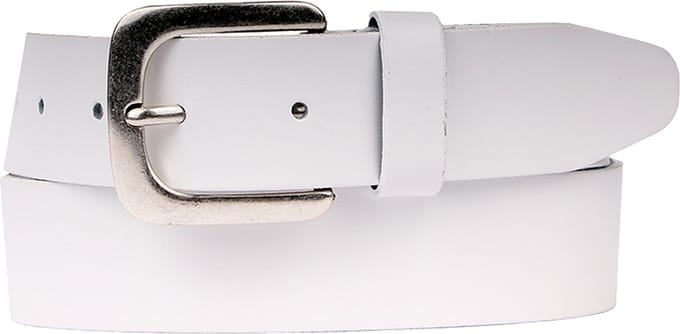 Petrol Industries Riem Heren - Broekriem - Verstelbaar - Leer - Wit - 115 cm