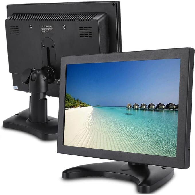 Moniteur LCD Industriel Embarqué HD 10,1 pouces 1280*800 Boîtier Métallique Complet UK Plug