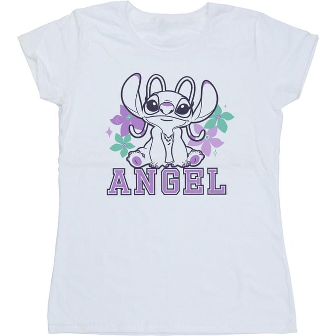 Disney Dames/Dames Lilo & Stitch Angel Katoenen T-Shirt (Wit)