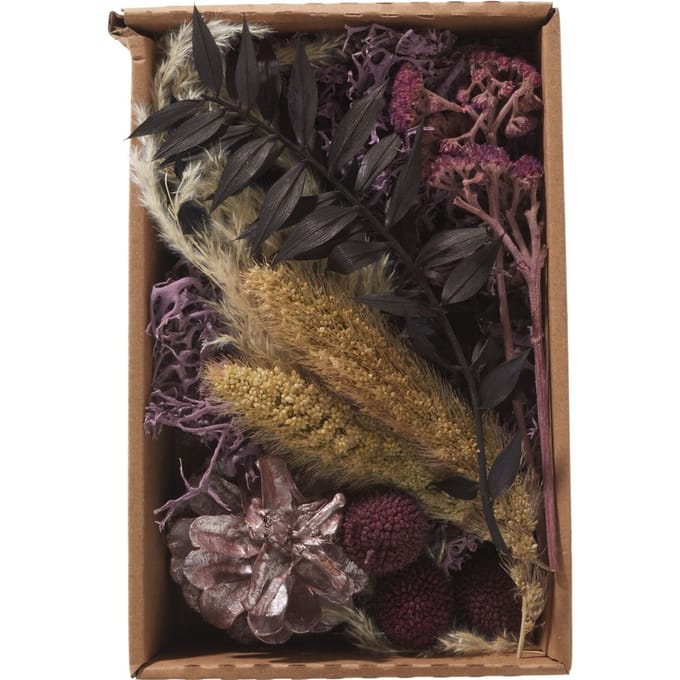 Gedroogde bloemen potpourri set "Lila"
