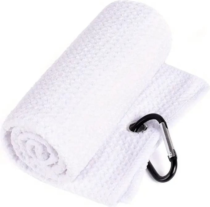 Livano Golf Handdoek - Golfhanddoek - Golf Accessoires - Towel - Comfortabel - Wit