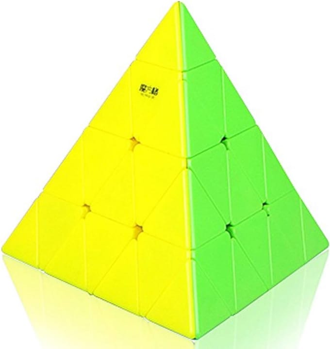 Sneldraaiende Piramide Magische Kubus 4x4 Puzzel (Stickerloos)