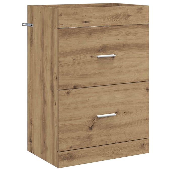 vidaXL - Badkamer - Onder - Het - Wastafel - Kast - Artisanaal - eiken
