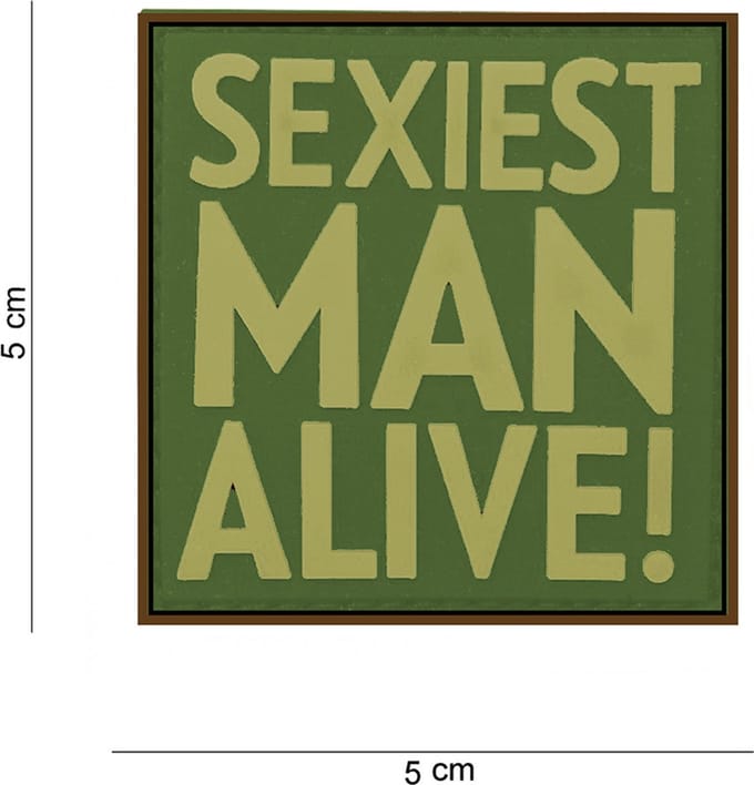 Embleem 3D PVC Sexiest man alive groen