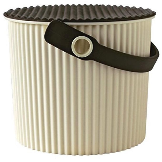 Mini Opbergemmer met Deksel - Beige Bruin