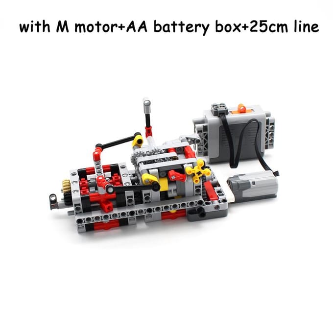 Bouwstenen Elektrische Technologie 8-traps Versnellingsbak Mechanische Motor ZELF TE BOUWEN Speelgoed gray