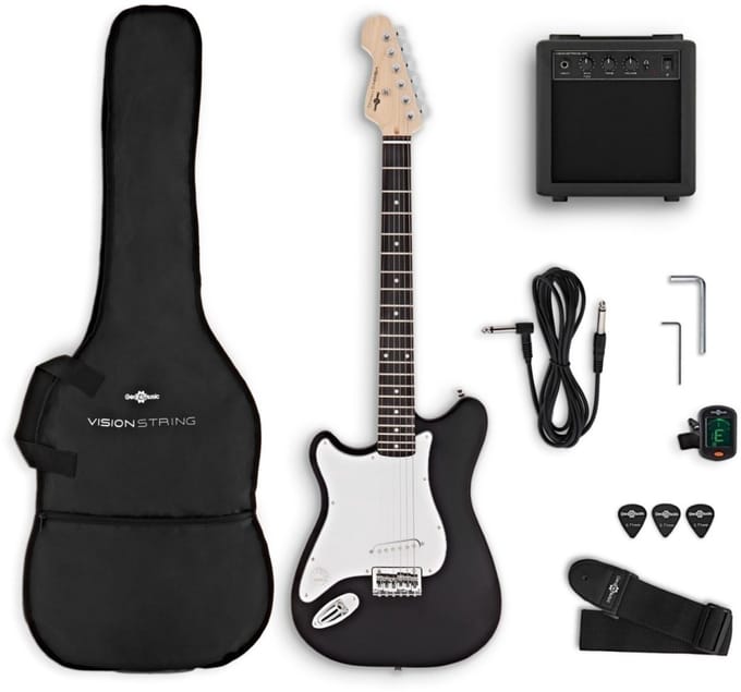 VISIONSTRING Elektrisch Gitaarpakket (LH) Zwart