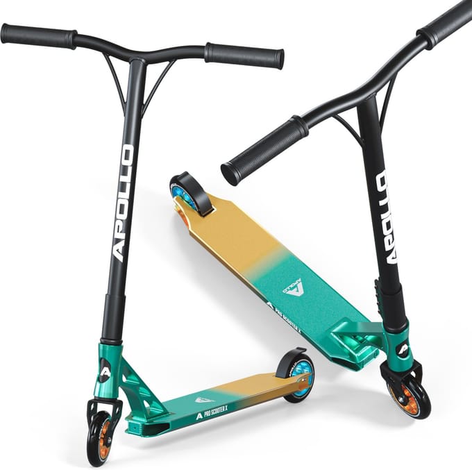 Apollo Stunt Scooter Stuntstep Genesis Pro X - Turquoise/Goud