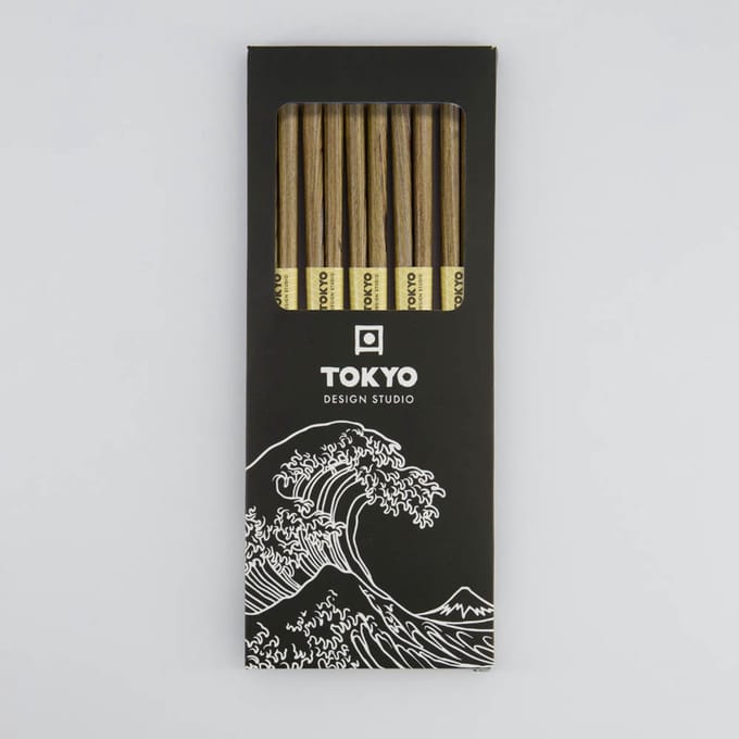 Tokyo Design Studio – Eetstokjes Set – Bruin – Hout – 5 paar