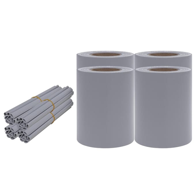 vidaXL - Privacystrips - 35x0,19 - m - PVC - mat - lichtgrijs