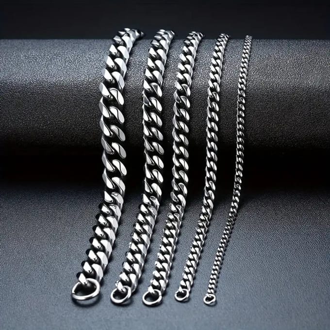 Livano Armband - Staal - Nep Zilver - Heren - 9mm