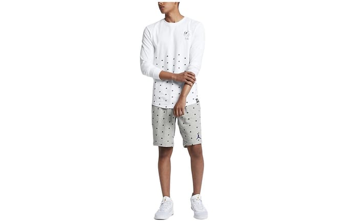 Jordan T-shirts Heren Wit Ronde Hals Normale Rechte Pasvorm XL white