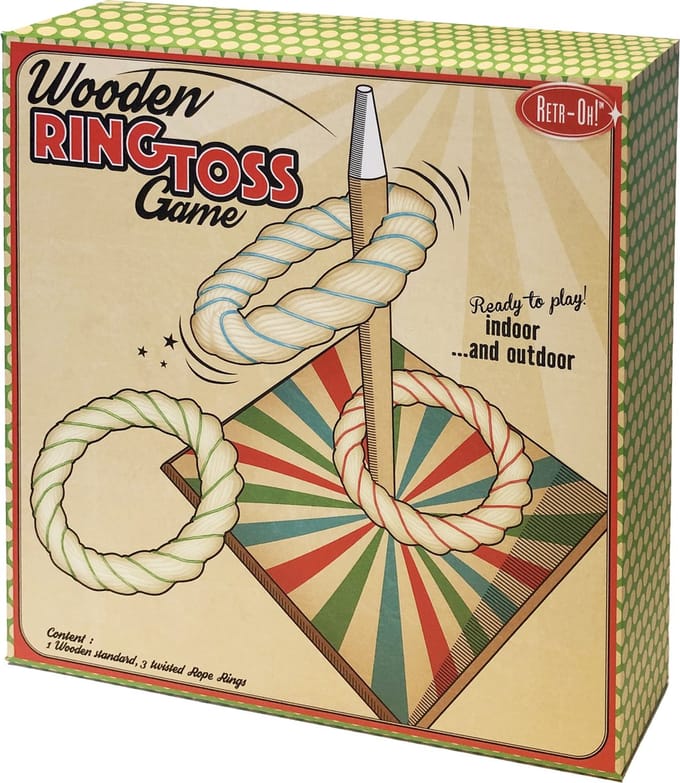 Retr-Oh Ringwerpen / Houten ring werpen speelgoed gooi spel / oud hollandse spelletjes