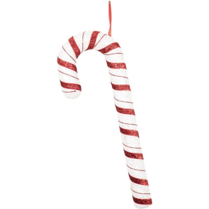 Housevitamin - Kerstversiering - Zuurstok - Wit/Rood - Foam - 52cm
