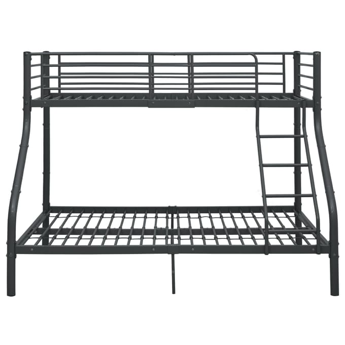 vidaXL - Stapelbedframe - metaal - zwart - 140x200 - cm/90x200 - cm