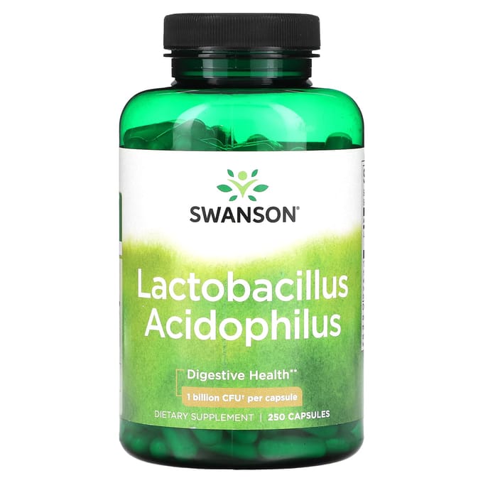 Lactobacillus Acidophilus, 1 miljard CFU, 250 capsules