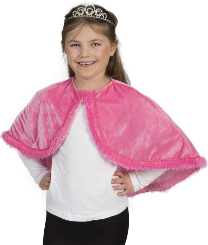 Prinsessen cape kind roze
