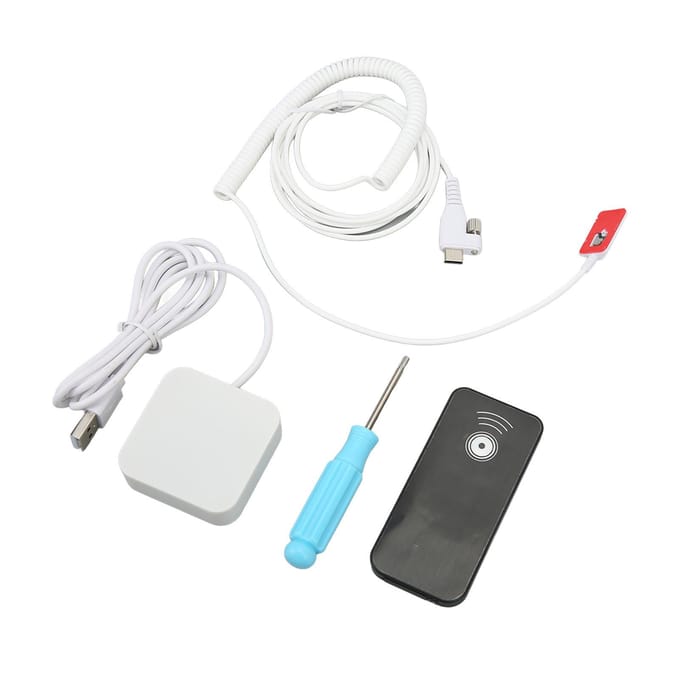 Anti-diefstal Beveiliging Mobiele Telefoon Display Alarm 100dB Volume met Afstandsbediening voor Winkelcentra white