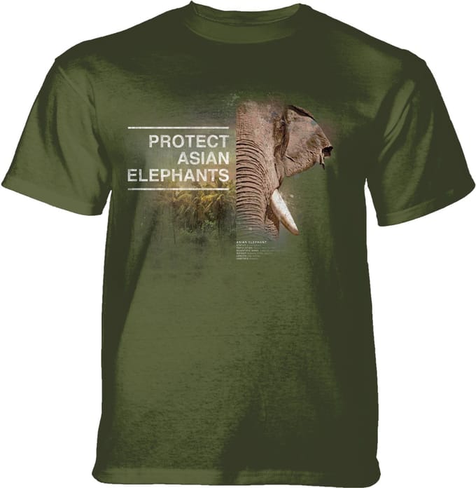 T-shirt Protect Asian Elephant Green S