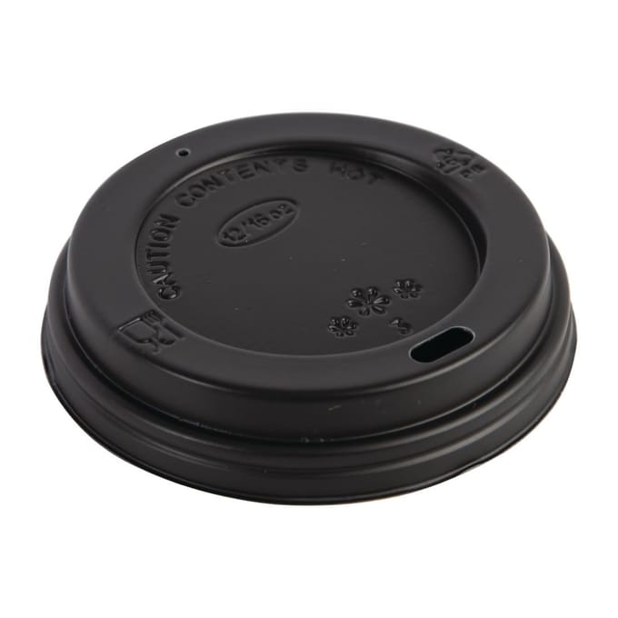 Fiesta Recyclebare koffiebekerdeksels Zwart 340 ml en 455 ml (50 stuks)