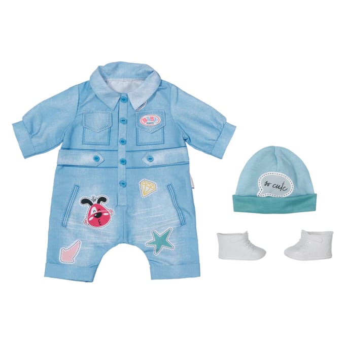 BABY born Deluxe Jeans Overall - Poppenkleding 43 cm