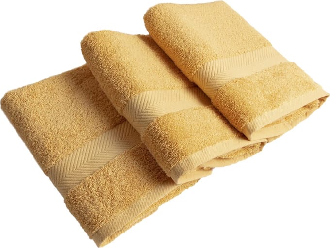 Casilin Royal Touch - Handdoek - Oker Geel - 40 x 70 cm - Set van 3