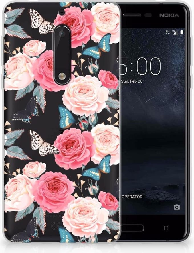 Nokia 5 TPU Case Butterfly Roses
