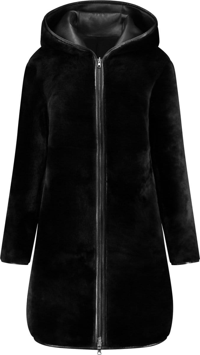 LEATHER HYPE - omkeerbare lammy coat dames - winter jas - maat S