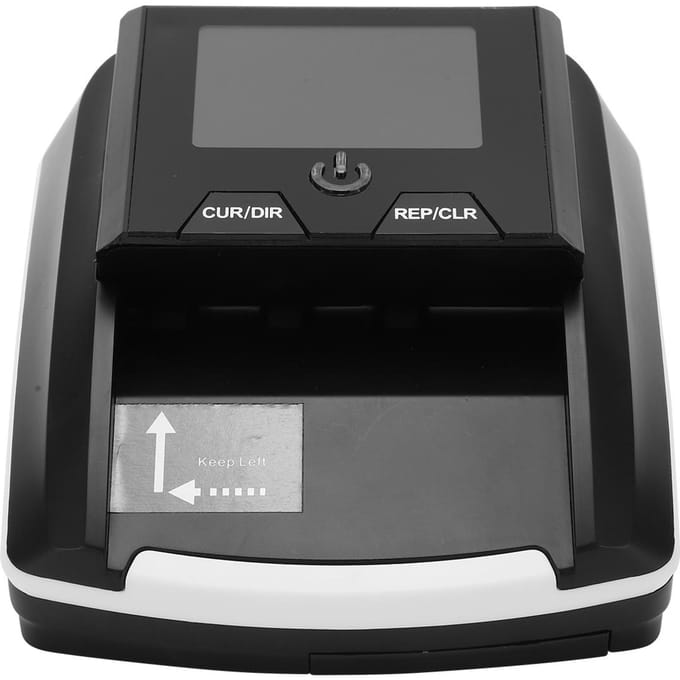 Détecteur de billets de banque, petit compteur d'argent portable et pratique, technologie numérique avec affichage LED EU Plug black