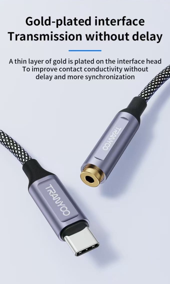 audio adapter type C naar 3.5 mm stereo