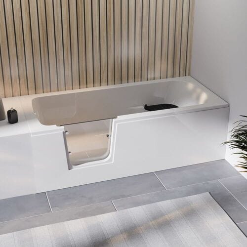 Steinkamp easy entry bathtub 170 x 75 cm with glass door left ST002BWTL-L3