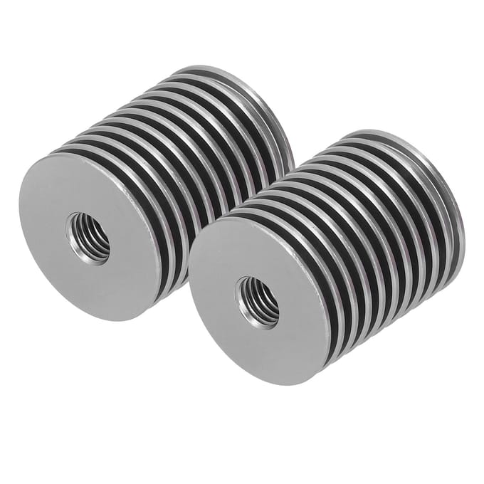 2 stuks 3D-printer koellichaamkit voor Voron 0.1 0.2 Hotend V6 CNC Aluminium Koeler Grijs gray