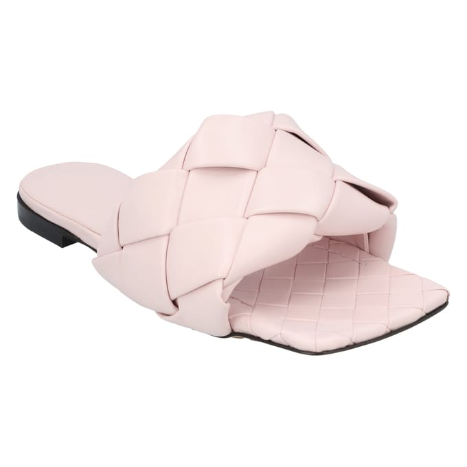 Bottega Veneta Lido Platte Sandalen roze