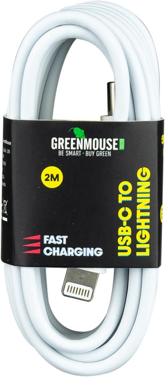 Greenmouse USB-C - Lightning Datakabel 2mtr