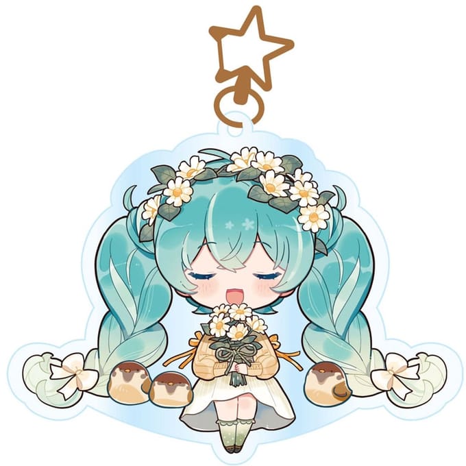 Hatsune Miku Acrylic Keychain Kawaii Autumn Time