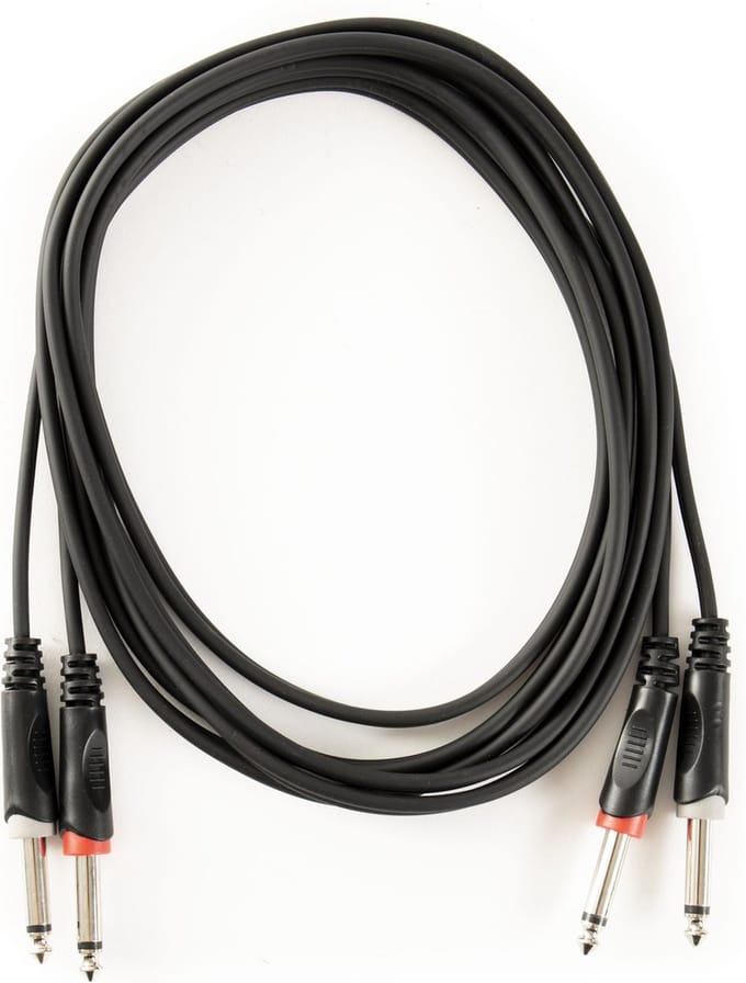 MUSIC STORE Twin kabel jack/jack 3 m - Instrumentenkabel