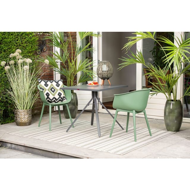 Garden Impressions Rimini tuintafel 80x80 cm donker grijs